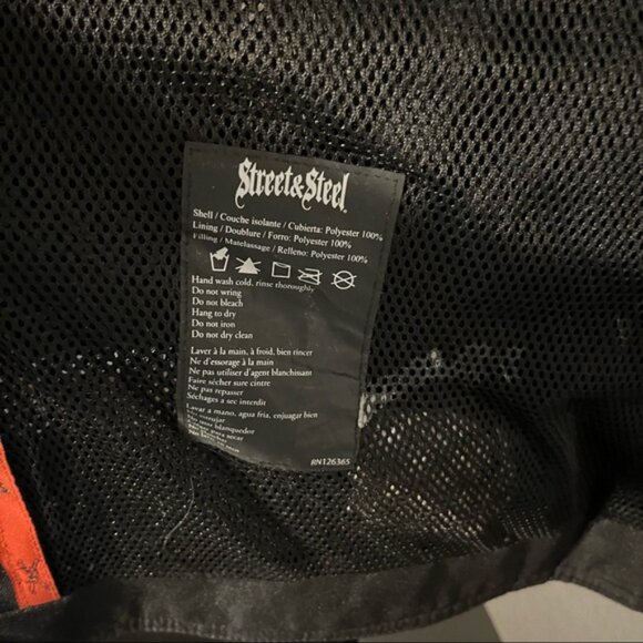 Black Street & Steel Zip Up Armored Motorcycle Jacket, Size 5XL - Picture 7 of 9